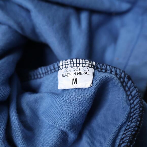 Jayli Blue Jacket Bell Sleeve Floral Embroidered Womens M Cotton Hippie Boho Zip - Picture 4 of 8